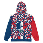 Dominican Republic Flag Camo Unisex zip hoodie - Conscious Apparel Store
