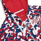 Dominican Republic Flag Camo Unisex zip hoodie - Conscious Apparel Store