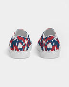 Dominican Republic Flag Camo Women's Slip-On Canvas Shoe - Conscious Apparel Store