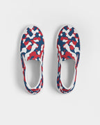 Dominican Republic Flag Camo Women's Slip-On Canvas Shoe - Conscious Apparel Store