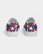 Dominican Republic Flag Camo Women's Slip - On Canvas Shoe - Conscious Apparel Store