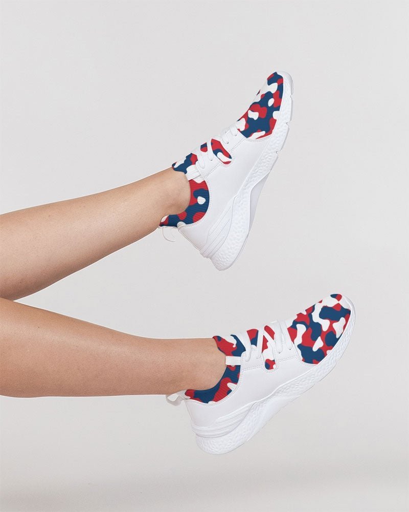 Dominican Republic Flag Camo Women's Two-Tone Sneaker - Conscious Apparel Store