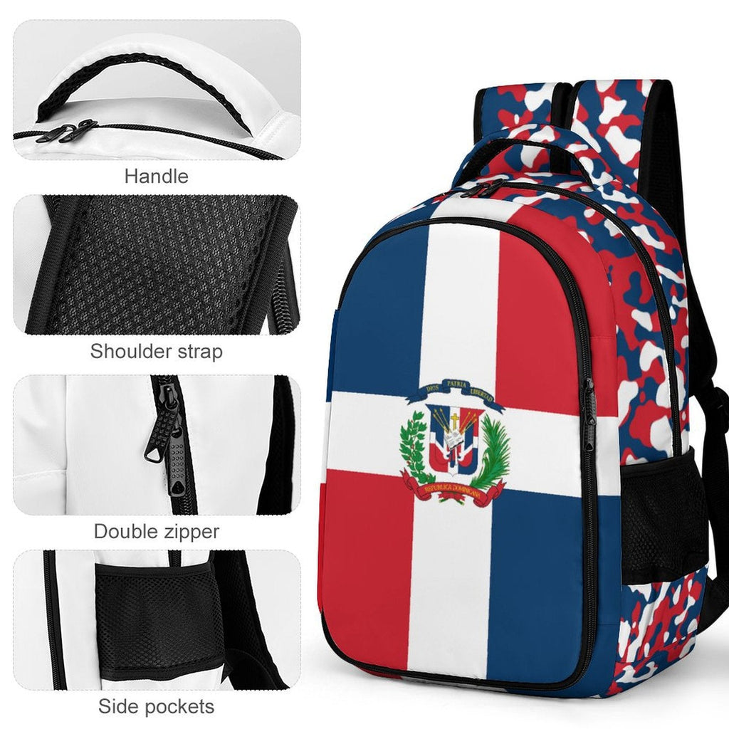 Dominican Republic Flag Casual Backpack - Conscious Apparel Store