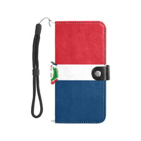 Dominican Republic Flag Flip Leather Purse for Mobile Phone/Large - Conscious Apparel Store