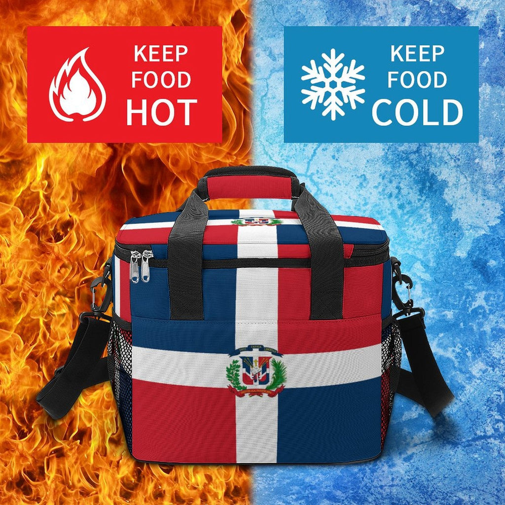 Dominican Republic Flag Insulated Cooler Bag - Conscious Apparel Store