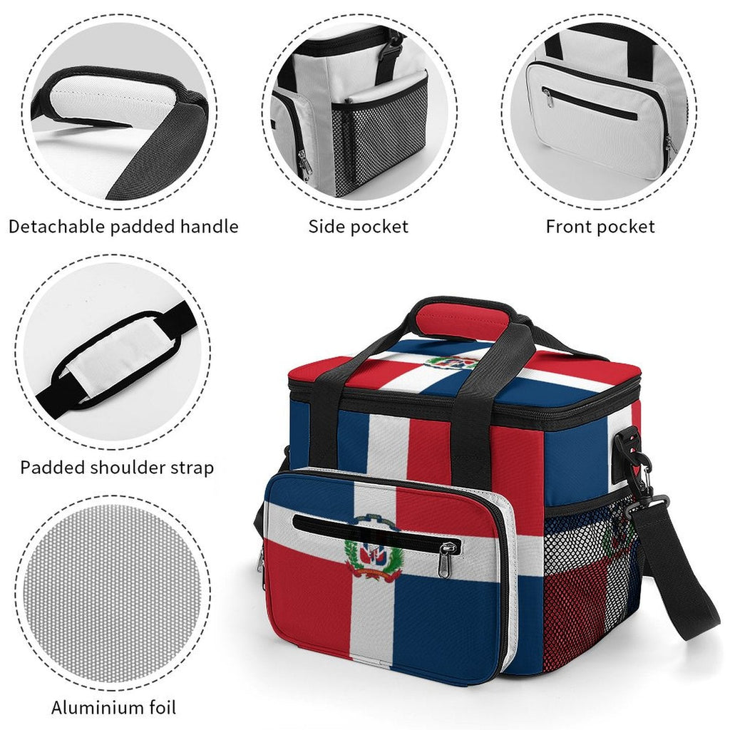 Dominican Republic Flag Insulated Cooler Bag - Conscious Apparel Store