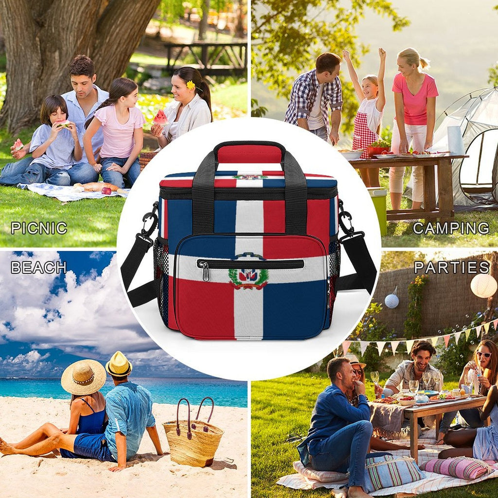 Dominican Republic Flag Insulated Cooler Bag - Conscious Apparel Store