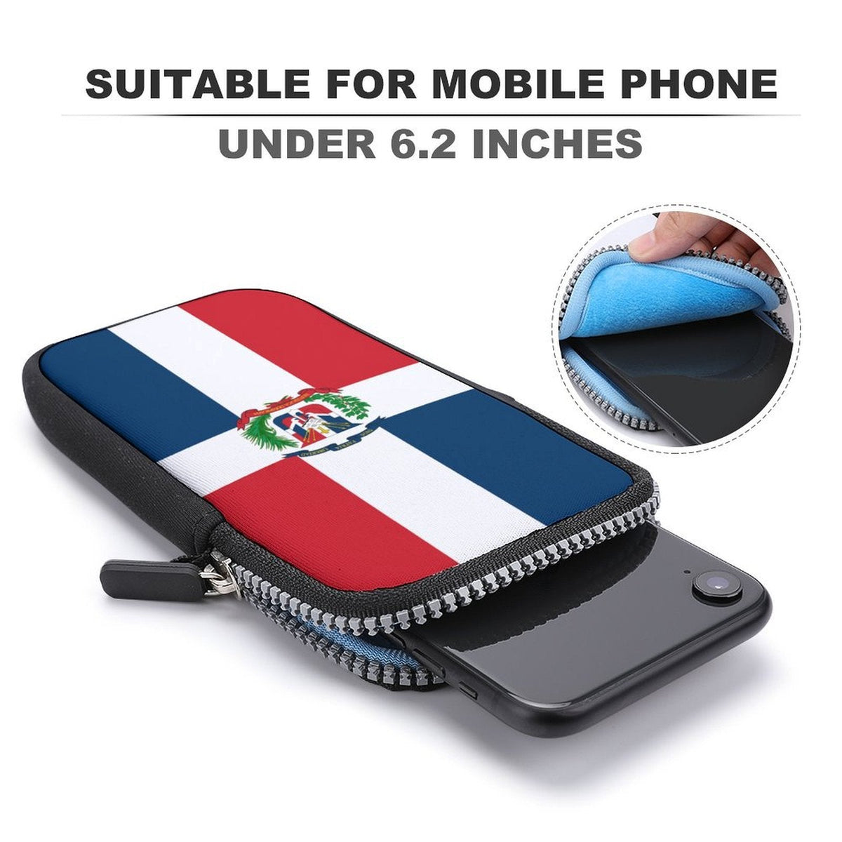 Dominican Republic Flag Mobile Phone Purse - Conscious Apparel Store