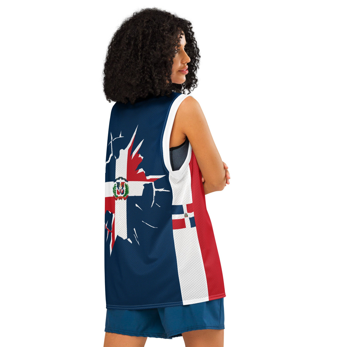 Dominican Republic Flag Premium Sport Jersey Tank Top - Conscious Apparel Store