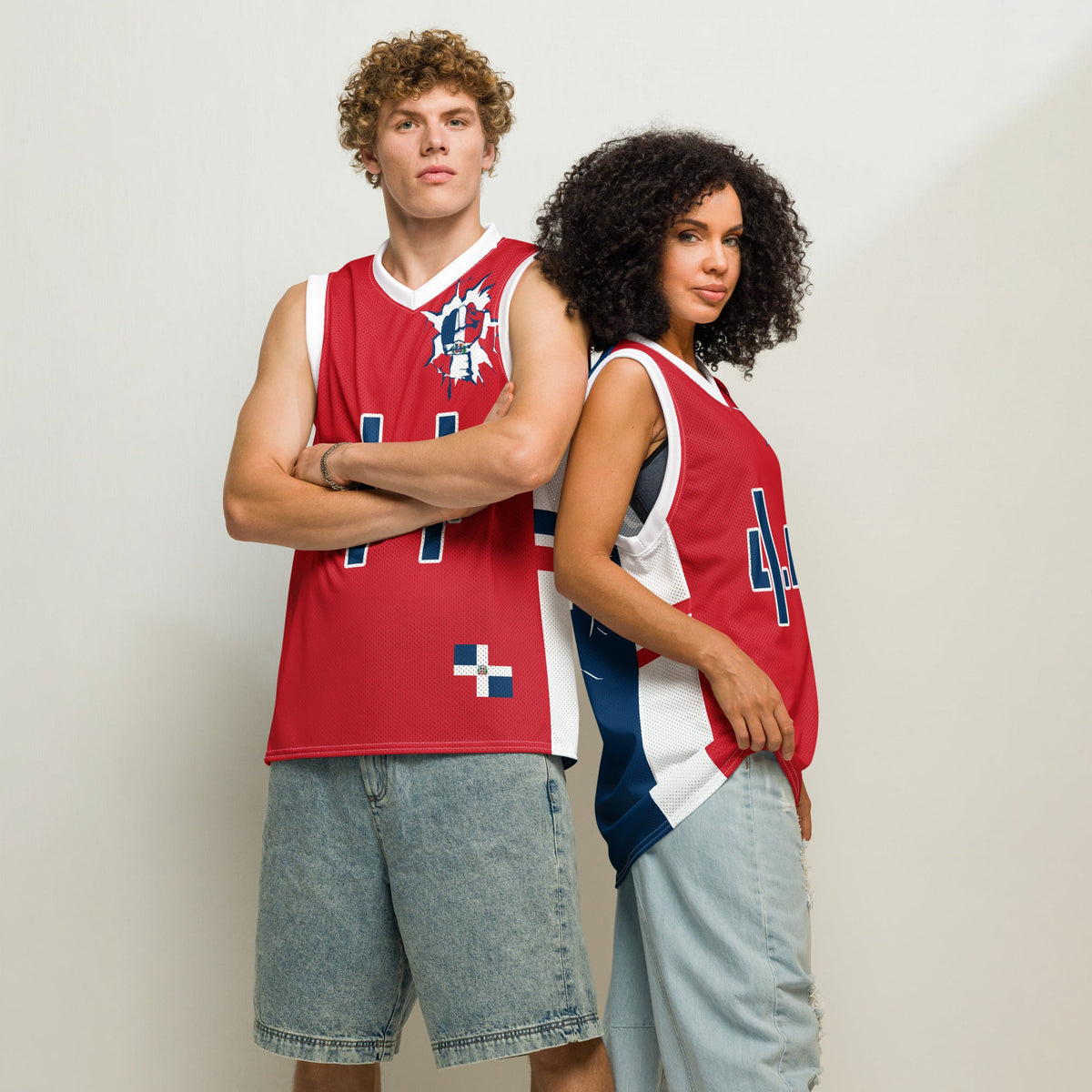 Dominican Republic Flag Premium Sport Jersey Tank Top - Conscious Apparel Store