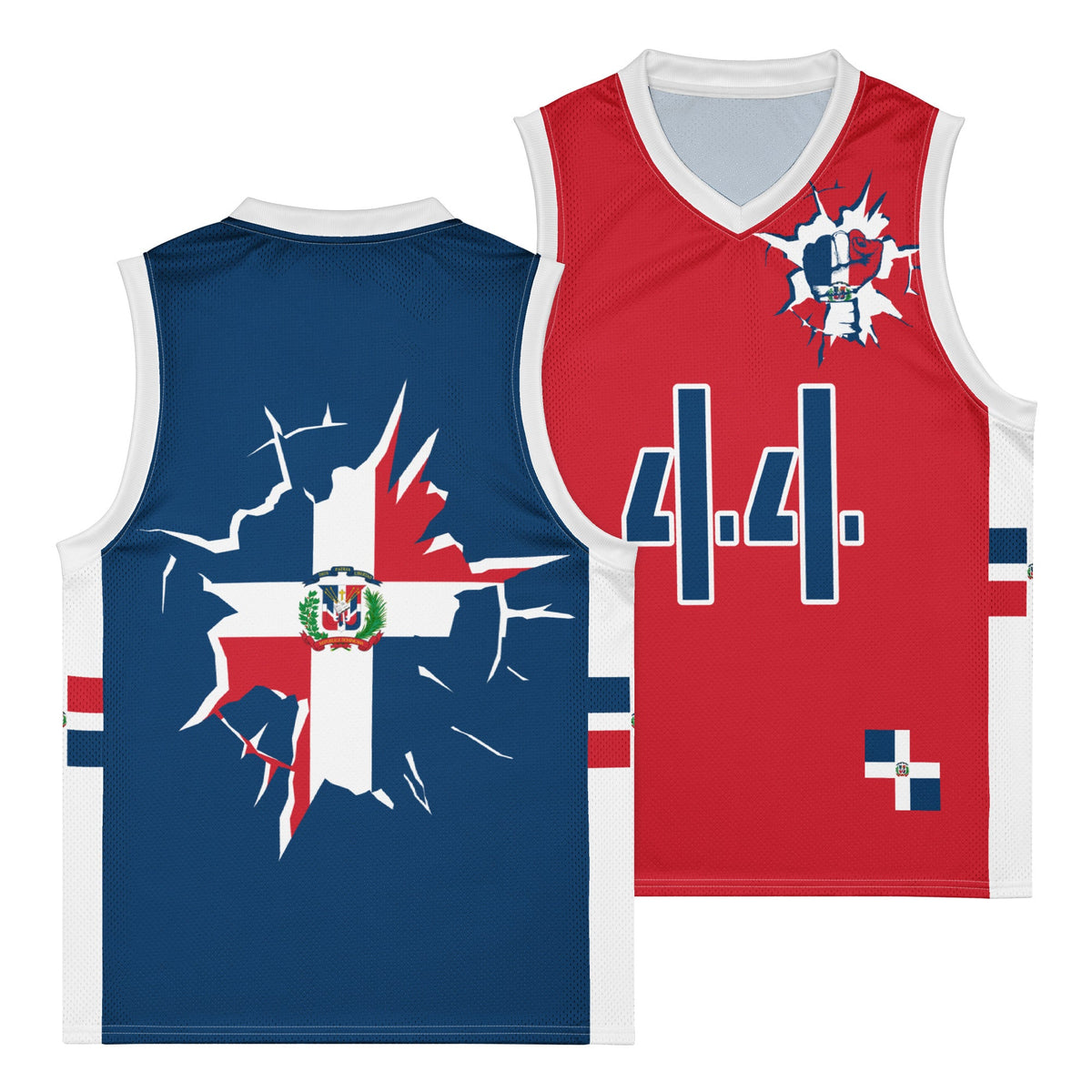 Dominican Republic Flag Premium Sport Jersey Tank Top - Conscious Apparel Store