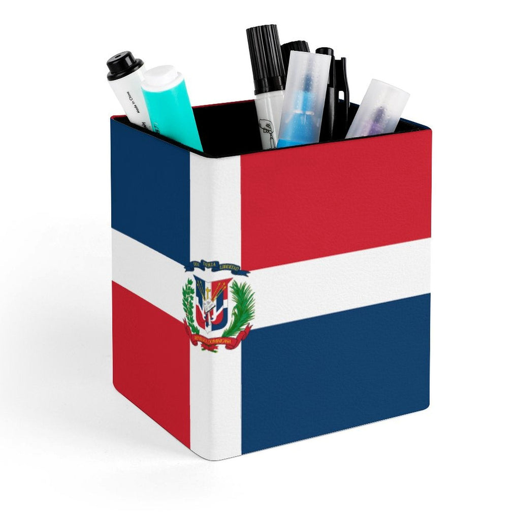 Dominican Republic Flag Square Pen Holder - Conscious Apparel Store
