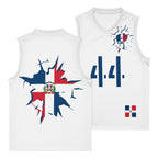 Dominican Republic Flag (White) Premium Sport Jersey Tank Top - Conscious Apparel Store