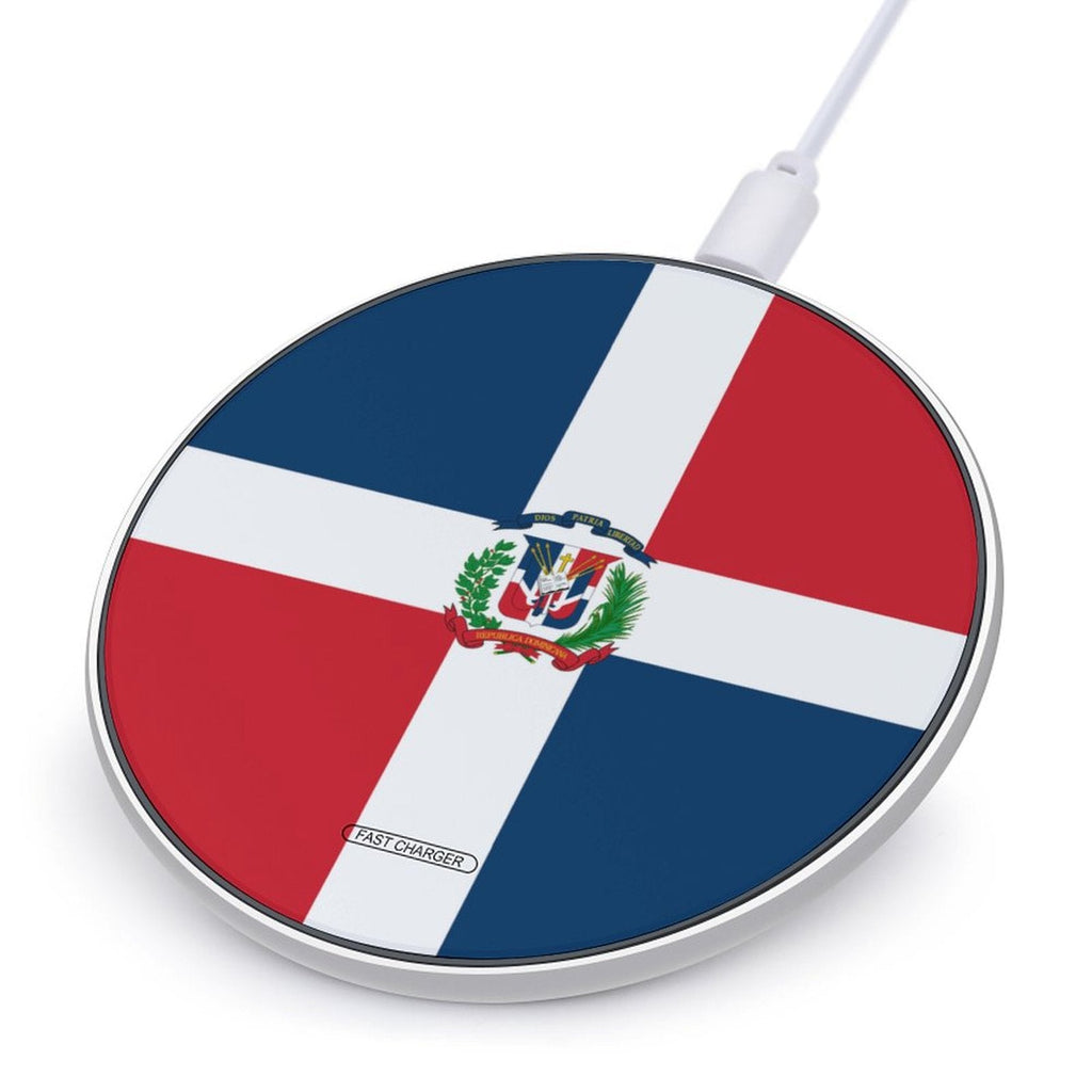 Dominican Republic Flag Wireless Charging Pad - Conscious Apparel Store