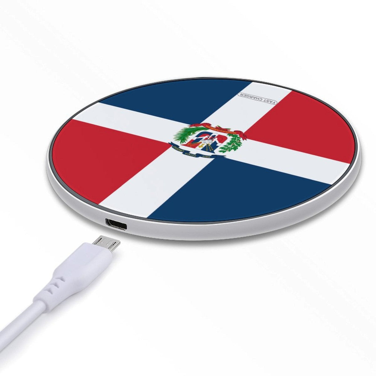 Dominican Republic Flag Wireless Charging Pad - Conscious Apparel Store