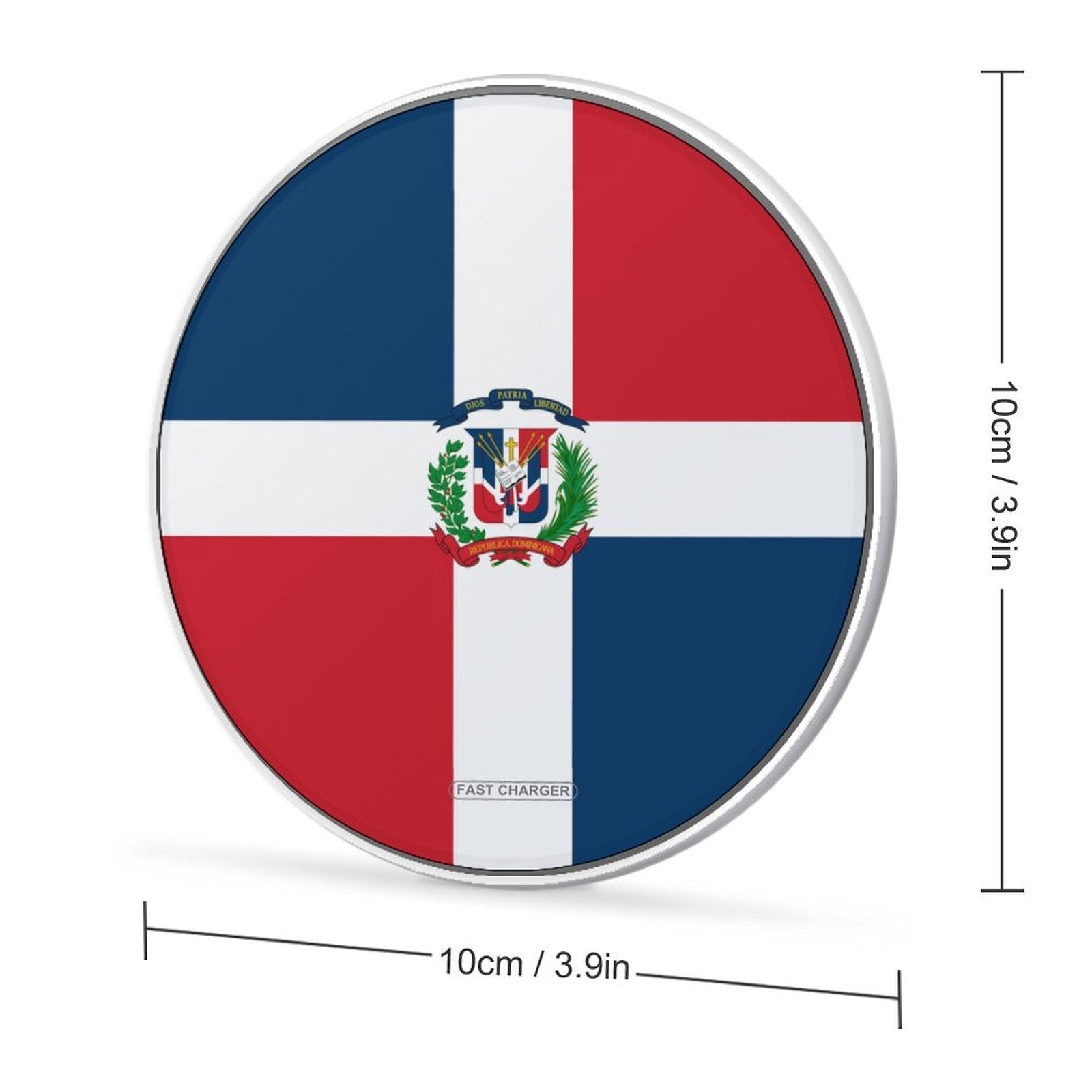 Dominican Republic Flag Wireless Charging Pad - Conscious Apparel Store
