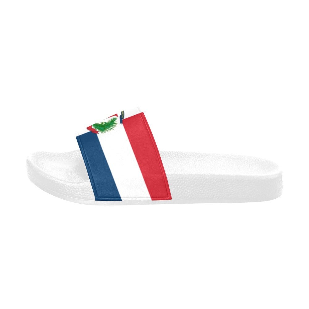 Dominican Republic Flag Women's Slide Sandals - Conscious Apparel Store