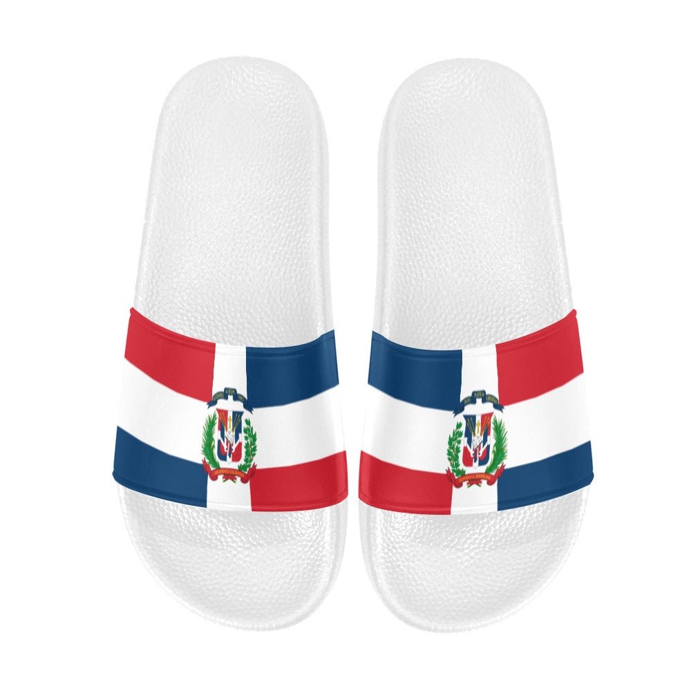 Dominican Republic Flag Women's Slide Sandals - Conscious Apparel Store