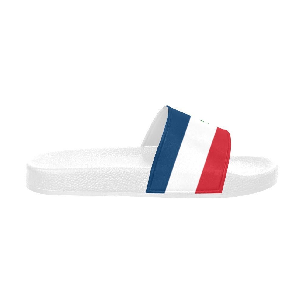 Dominican Republic Flag Women's Slide Sandals - Conscious Apparel Store