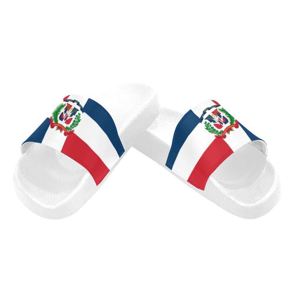 Dominican Republic Flag Women's Slide Sandals - Conscious Apparel Store