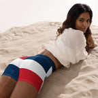 Dominican Republic Flag Yoga Shorts - Conscious Apparel Store