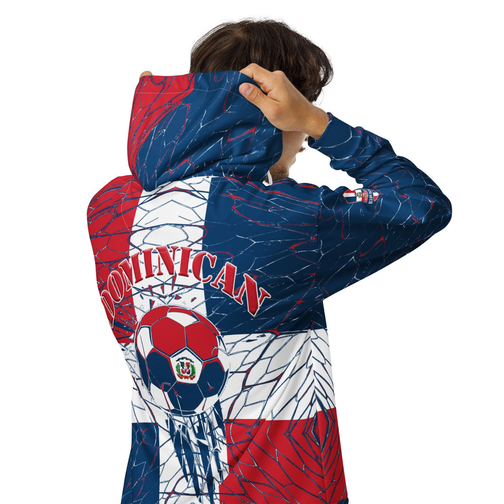Dominican Republic Football Unisex zip hoodie - Conscious Apparel Store