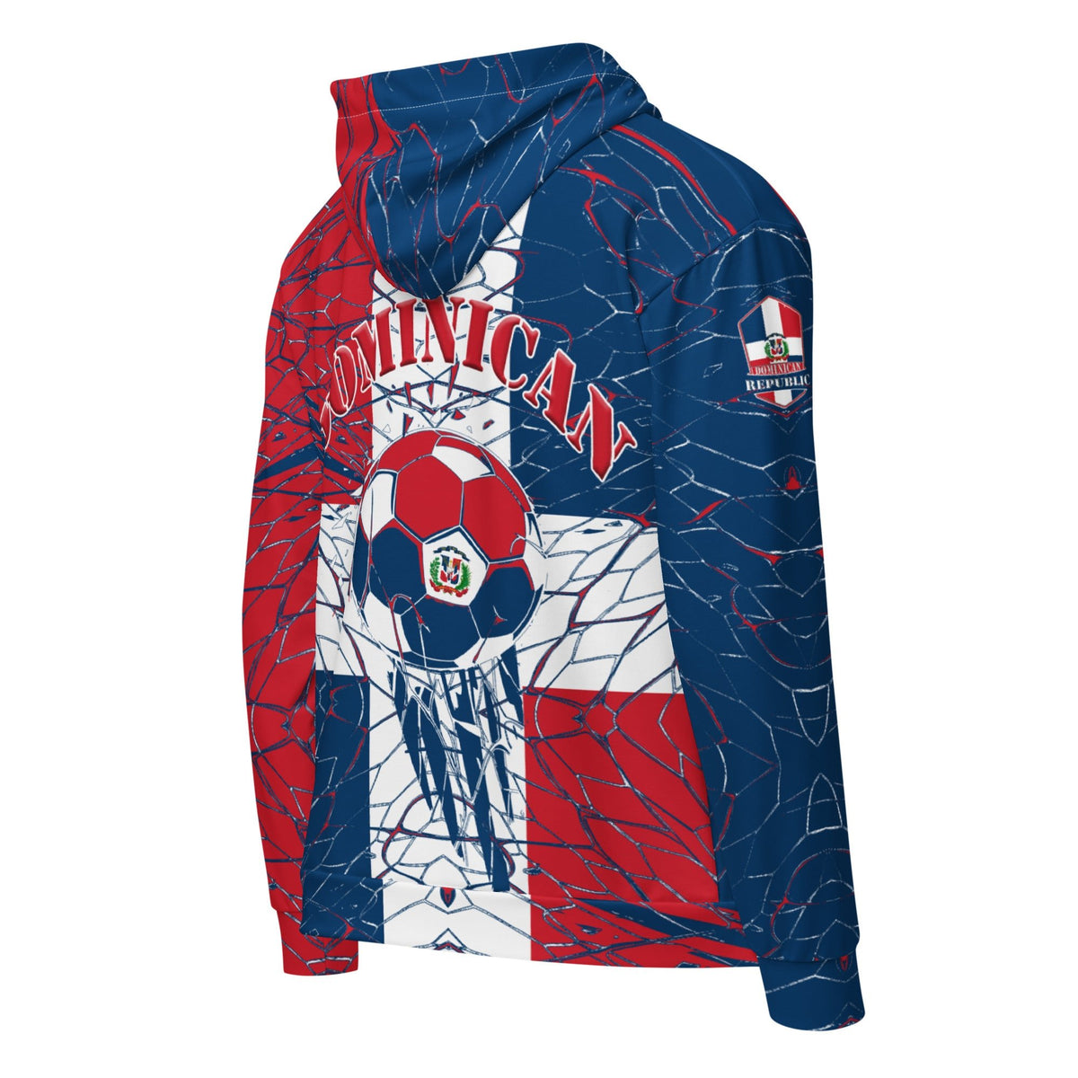 Dominican Republic Football Unisex zip hoodie - Conscious Apparel Store