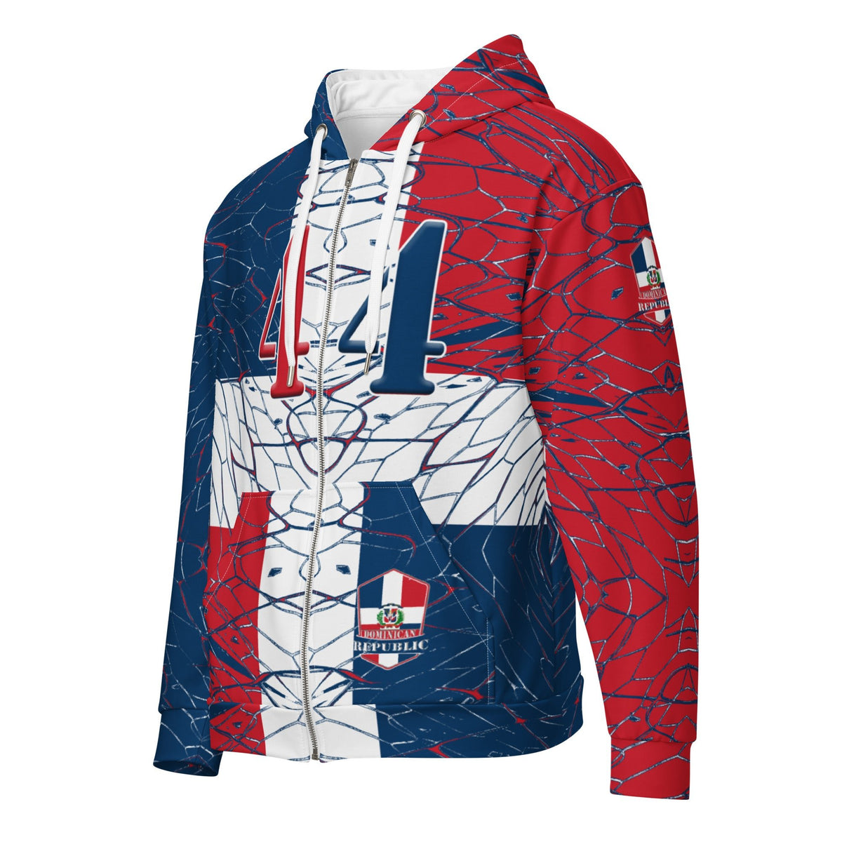 Dominican Republic Football Unisex zip hoodie - Conscious Apparel Store