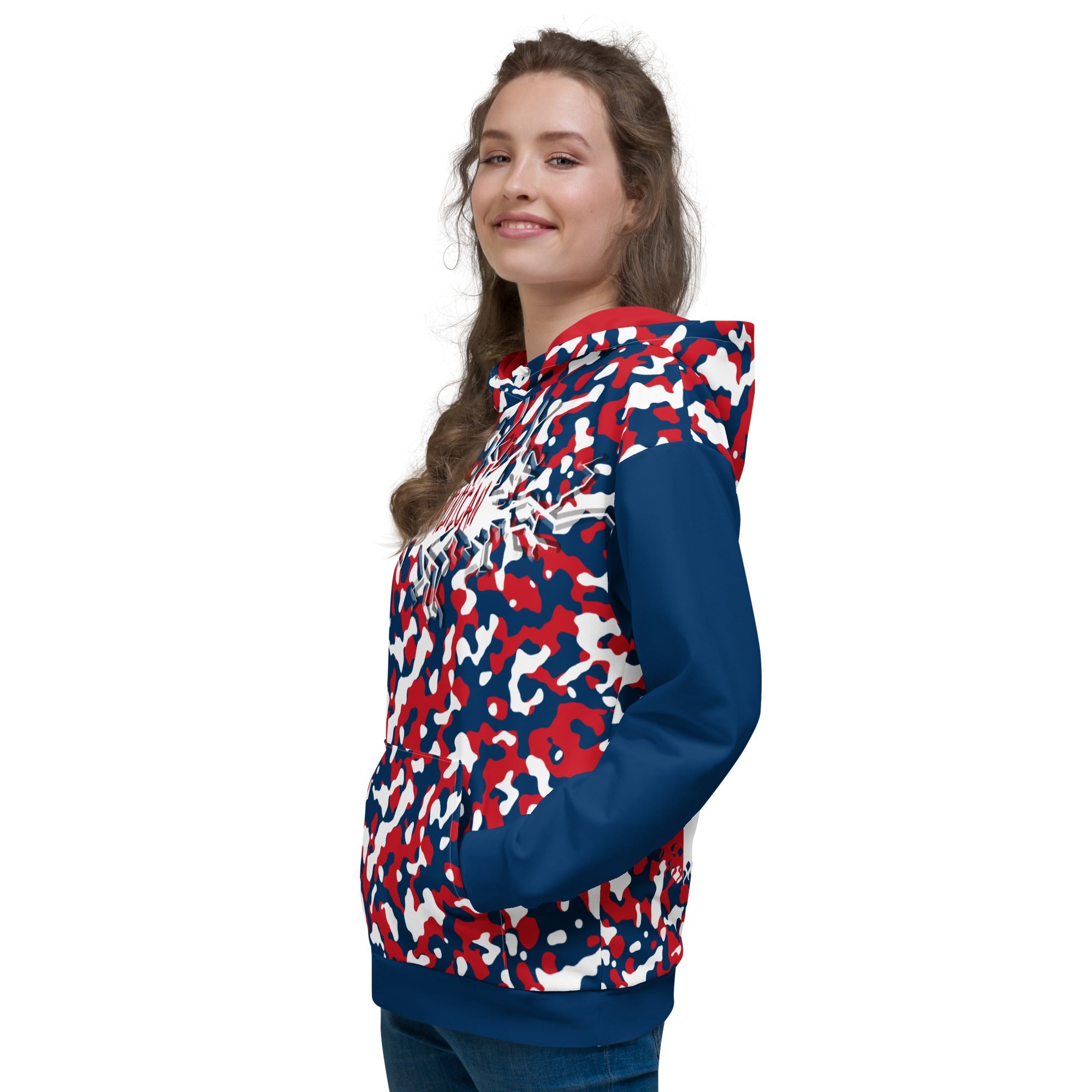 Dominican Republic Girl Camo Unisex Pullover Hoodie - Conscious Apparel Store