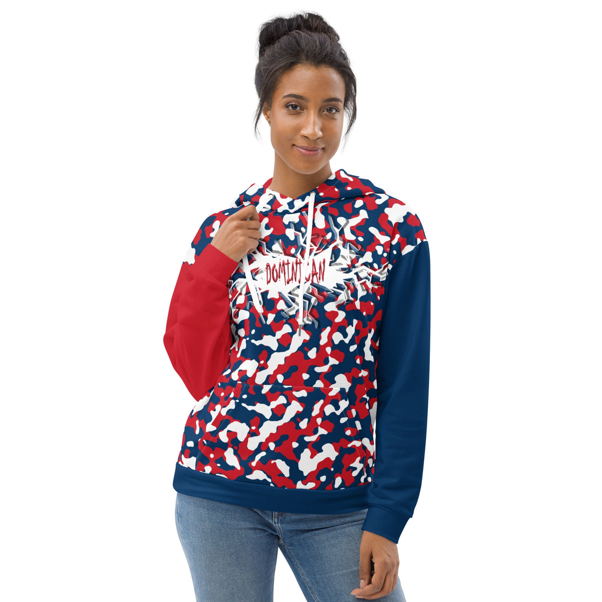 Dominican Republic Girl Camo Unisex Pullover Hoodie - Conscious Apparel Store