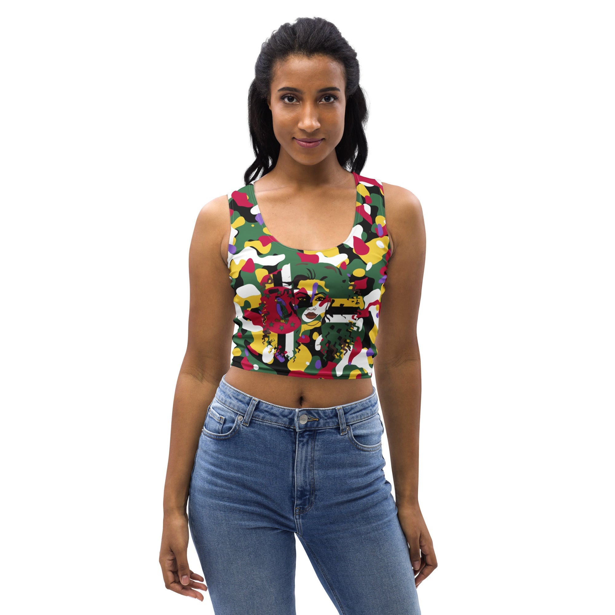 Doninican Girl Camo Crop Top - Conscious Apparel Store