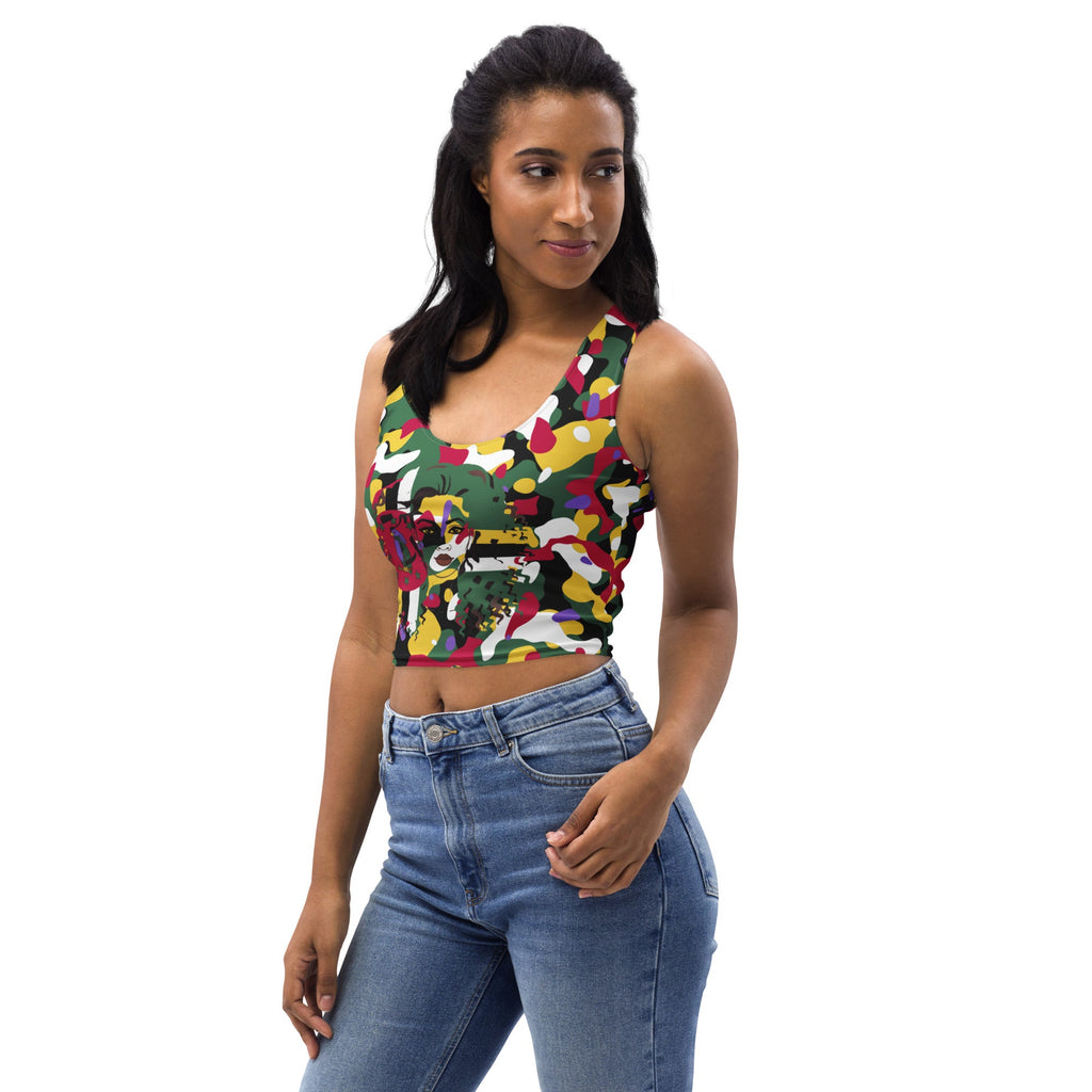 Doninican Girl Camo Crop Top - Conscious Apparel Store