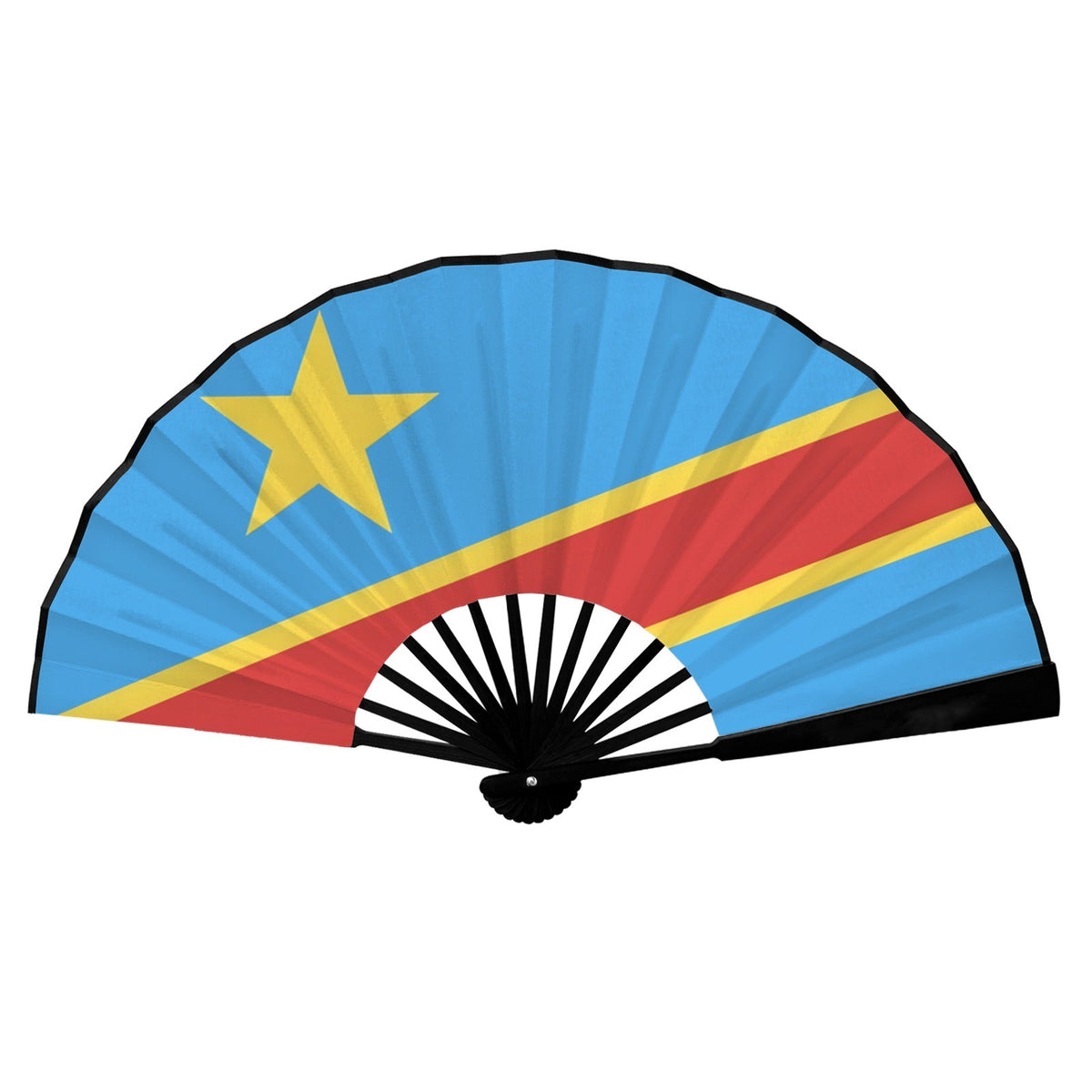 DR Congo Girl Double-Sided Custom Folding Fan - Conscious Apparel Store