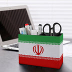Iran Flag Leather Pen Holder