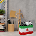 Iran Flag Leather Pen Holder