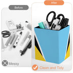 St Lucia Flag Square Pen Holder