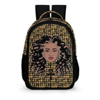 Nubian Girl Casual Backpack (Black) (6Colors Available)