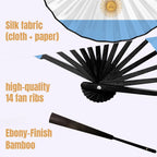 Argentina Flag Double-Sided Custom Folding Fan