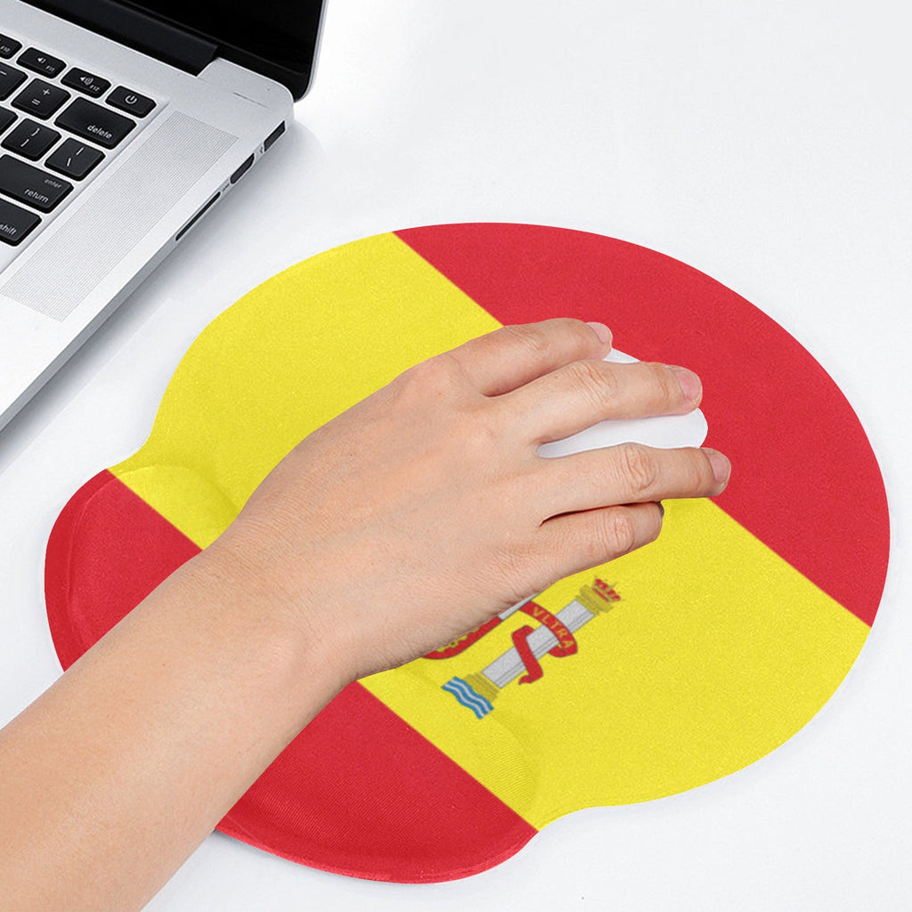 Spain Flag Mouse Pad with Wrist Rest Support