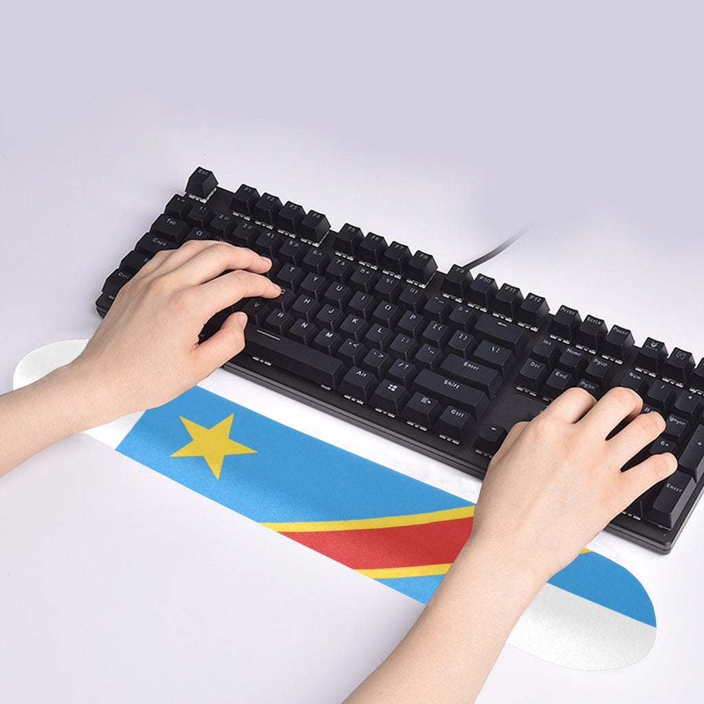D R Congo Flag Keyboard Wrist Rest Pad
