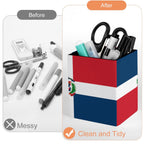 Dominican Republic Flag Square Pen Holder