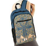 Egyptian Nubia Ankh Cross (Blue) Sports Backpack (6 Colors Available) - Conscious Apparel Store