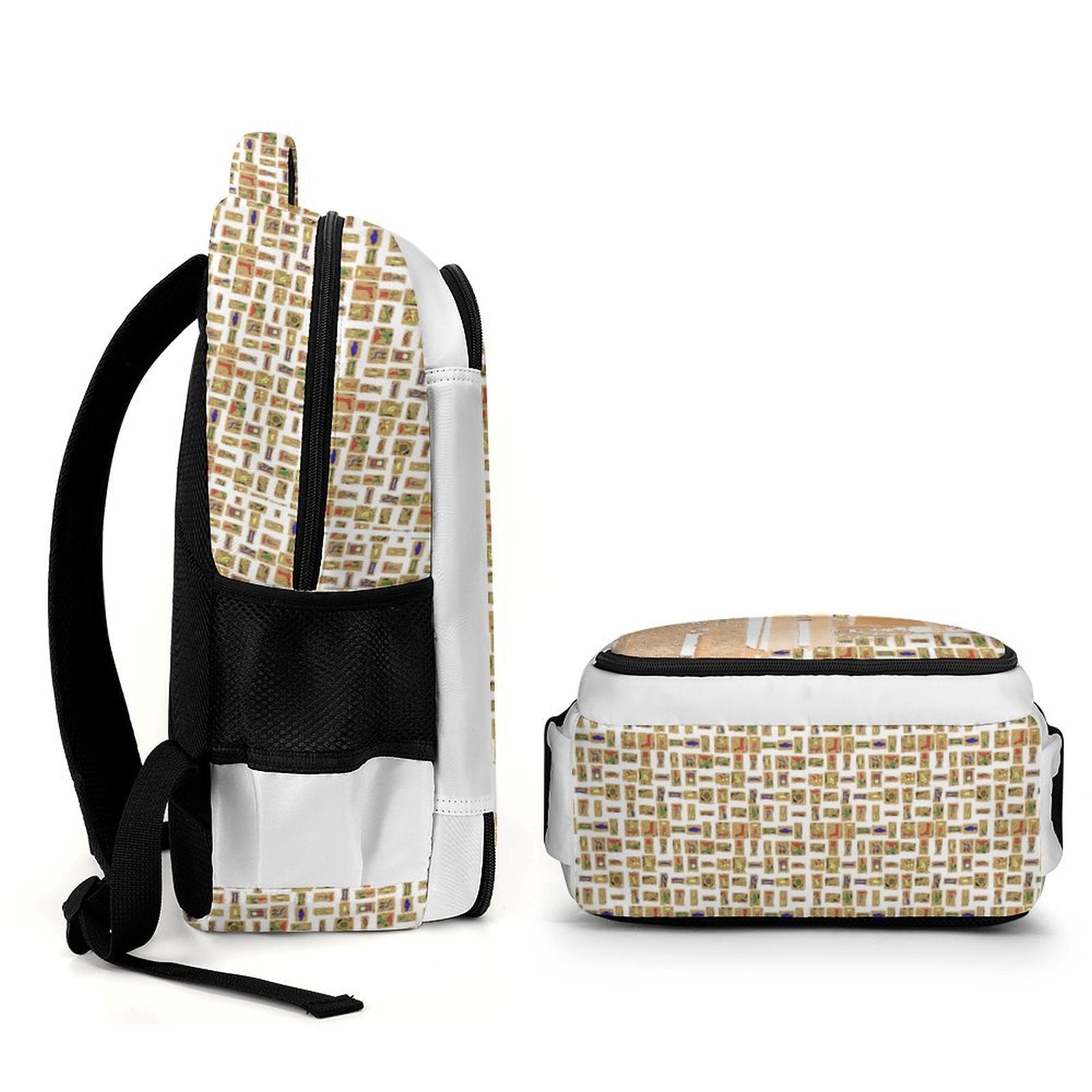 Egyptian Nubia Ankh Cross (White) Casual Backpack (6 Colors Available) - Conscious Apparel Store