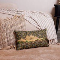 Egyptian Pyramid Hieroglyphics Premium Pillow (Black) - Conscious Apparel Store