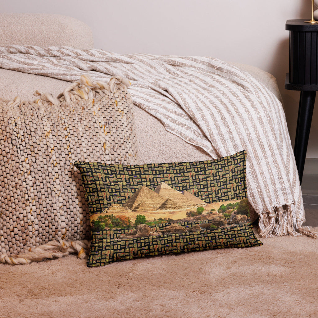 Egyptian Pyramid Pillow (Black) (6 Colors Available) - Conscious Apparel Store