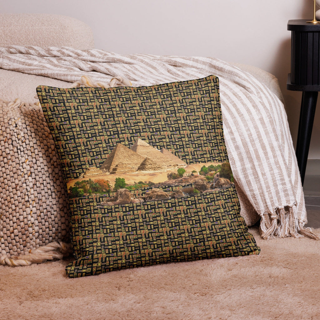Egyptian Pyramid Pillow (Black) (6 Colors Available) - Conscious Apparel Store