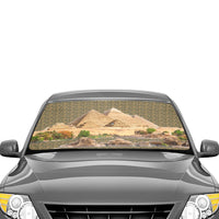 Egyptian Pyramids (Green) Car Sun Shade Umbrella 58"x29" (6 Colors Available) - Conscious Apparel Store