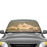 Egyptian Pyramids (Green) Car Sun Shade Umbrella 58"x29" (6 Colors Available) - Conscious Apparel Store