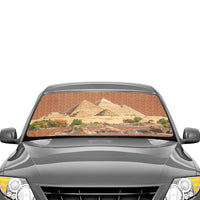 Egyptian Pyramids (Green) Car Sun Shade Umbrella 58"x29" (6 Colors Available) - Conscious Apparel Store