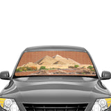 Egyptian Pyramids (Green) Car Sun Shade Umbrella 58"x29" (6 Colors Available) - Conscious Apparel Store